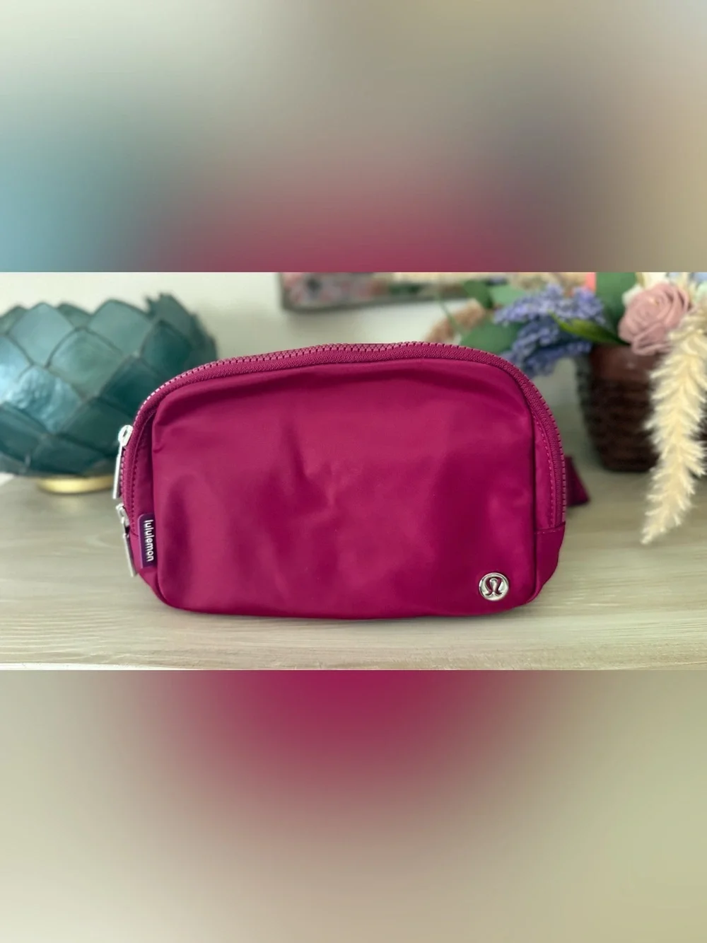 lululemon athletica maroon belt bag NWOT